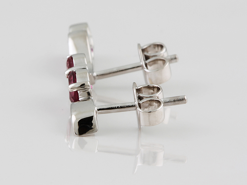 1745718 ER - Two Stone Ruby Stud